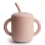 Mushie Silicone Training Cup with Straw, 175ml - Blush