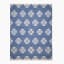 Thread Office Blue Block Print Outdoor Area Rug, 270cm x 360cm