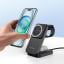 Choetech Fast Wireless 3-in-1  Magnetic Charging Stand, 15W charging a phone