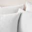 Linen House White Rhea Duvet Cover Set - Double detail on the bed