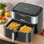 Milex Dual Airfryer, 10L with food