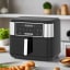 Milex Dual Airfryer, 10L on the kitchen counter 