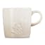 Le Creuset Jardin Relief Stoneware Cappuccino Mug, 200ml - Meringue angle
