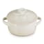 Le Creuset Jardin Relief Round Mini Stoneware Cocotte, 10cm - Meringue
