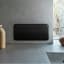 Mill Invisible WiFi Panel Heater, 1500W - Black mounted on the wall