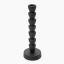 Thread Office Black Metal Ribbed Dinner Candle Holder