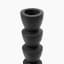 Thread Office Black Metal Ribbed Dinner Candle Holder