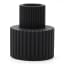 Alkaline Fluted Form Candle Holder - Black angle