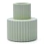 Alkaline Fluted Form Candle Holder - Gleam Green angle