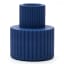 Alkaline Fluted Form Candle Holder - Blue Depth angle