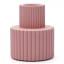Alkaline Fluted Form Candle Holder - Rose angle