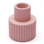 Alkaline Fluted Form Candle Holder - Rose