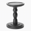 Thread Office Black Wooden Pillar Candle Holder