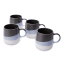 Salisbury & Co Ombre Stoneware Mugs, Set of 4 - Charcoal