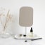 Brabantia ReNew Mirror with Storage Tray - White with makeup and jewellery 