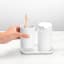 Brabantia ReNew Bathroom Accessory Set, 3-Piece - White with a toothbrush