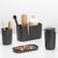 Brabantia ReNew Bathroom Caddy - Dark Grey with hair and body accessories