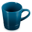 Le Creuset Stoneware V Mug, 100ml - Deep Teal