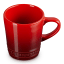 Le Creuset Stoneware V Mug, 100ml - Cerise