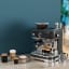 Philips Barista Brew Semi-Automatic Bean-To-Cup Espresso Machine, PSA3218/10 with cups of coffee on the table