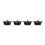 Le Creuset Gourmet Matte Black Collection Cast Iron Mini Cocottes with Lids, Set of 4 angle