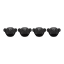 Le Creuset Gourmet Matte Black Collection Cast Iron Mini Cocottes with Lids, Set of 4 angle