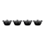 Le Creuset Gourmet Matte Black Collection Cast Iron Mini Cocottes with Lids, Set of 4