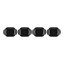 Le Creuset Gourmet Matte Black Collection Cast Iron Mini Rectangular Bakers, Set of 4 angle