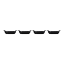 Le Creuset Gourmet Matte Black Collection Cast Iron Mini Rectangular Bakers, Set of 4 angle
