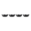 Le Creuset Gourmet Matte Black Collection Cast Iron Mini Rectangular Bakers, Set of 4