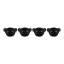 Le Creuset Gourmet Matte Black Collection Cast Iron Mini Cocottes, Set of 4 angle