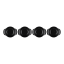 Le Creuset Gourmet Matte Black Collection Cast Iron Mini Cocottes, Set of 4 angle