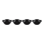 Le Creuset Gourmet Matte Black Collection Cast Iron Mini Braisers, Set of 4