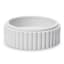 Alkaline Chunky Ribbed Pillar Candle Holder - Snow White