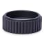 Alkaline Chunky Ribbed Pillar Candle Holder - Black