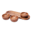 Humble & Mash Wooden Oval Tray with Round Bowls, 4-Piece