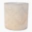 Thread Office Frosted Almond Distressed Glass Wreath Candle Holder