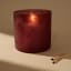 Thread Office Oxblood Red Distressed Glass Wreath Candle Holder