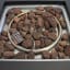 Alva Gas Fire Table with Lava Rocks & Lid detail