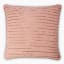 Thread Office Peach Striped Space Yarn Woven Scatter Cushion with Feather Blend Inner, 60cm x 60cm