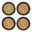 Gone Rural Trim Coasters, Set of 4 - Smoke & Forest