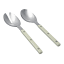 Olivia Princess Stainless Steel Salad Servers, Set of 2 - Cream