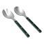 Olivia Princess Stainless Steel Salad Servers, Set of 2 - Dark Green
