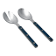 Olivia Princess Stainless Steel Salad Servers, Set of 2 - Dark Blue