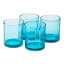 Olivia Princess Lead-Free Crystal Tumblers, Set of 4 - Blue
