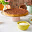 Jamie Oliver Big Love Stoneware Showstopper Stand, 31cm with chocolate milk tart 