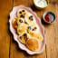 Jamie Oliver Big Love Stoneware Pass Me Platter, 35cm with flapjacks