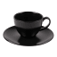 JAN Noir et Noir Cups & Saucers, Set of 4