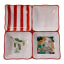 Olivia Princess Hand-Painted 4-Division Square Bowl, 22cm angle