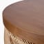 Thread Office Black Pine Wood Wicker Side Table top close up